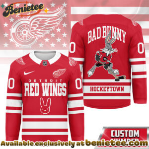 Detroit Red Wings Premium NHL Bad Bunny Hockey Jersey NY
