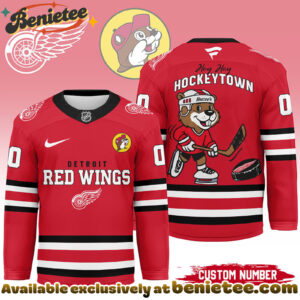 Detroit Red Wings Premium NHL Bucees Personalized Hockey Jersey