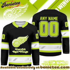 Detroit Red Wings Premium NHL Hi-Vis Hockey Spirit Custom Name and Number Jersey