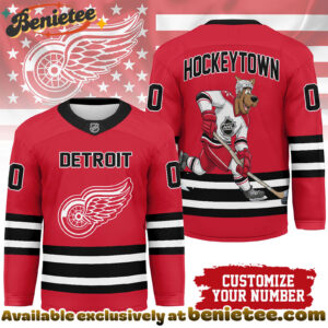 Detroit Red Wings Premium NHL Scooby Doo Personalized Hockey Jersey