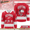 Detroit Red Wings Premium NHL Snoopy Personalized Hockey Jersey