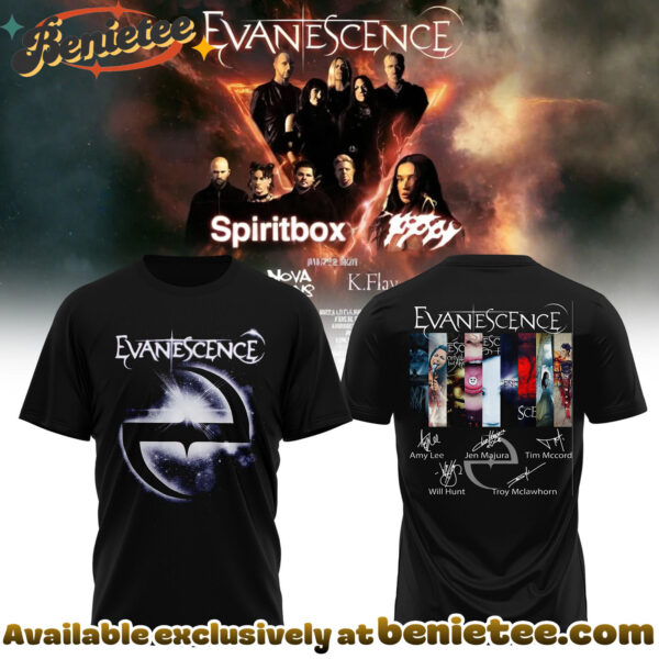 EVANESCENCE US And UK 2026 WORLD TOUR Collection Tshirt, Hoodie, Sweatshirt - Ver 6