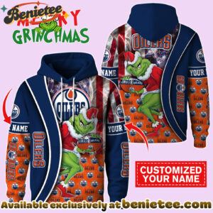 Edmonton Oilers x The Grinch Christmas Hockey Hoodie Limited Edition-3D Unisex Hoodie