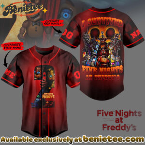 Five Nights at Freddys fans will love this Baseball Jersey