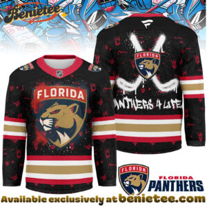 Florida Panthers Premium NHL Graffiti My Team 4 Life Hockey Jersey