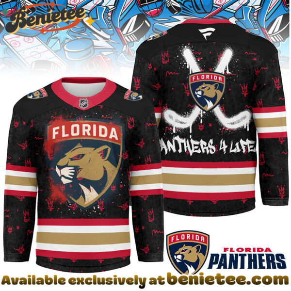 Florida Panthers Premium NHL Graffiti My Team 4 Life Hockey Jersey