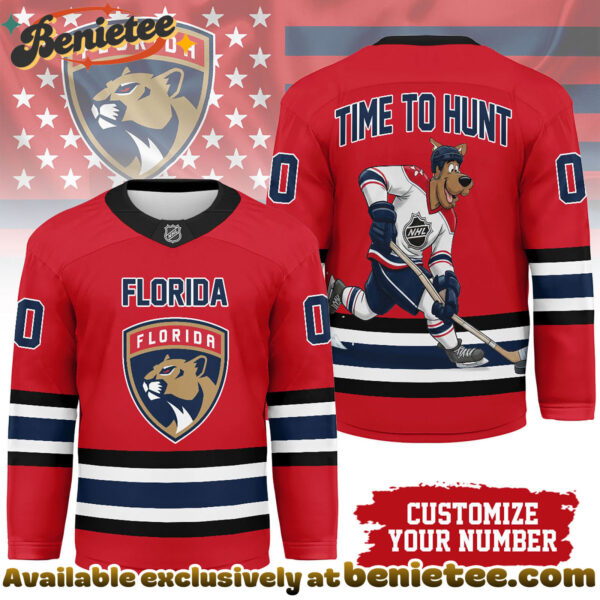 Florida Panthers Premium NHL Scooby Doo Personalized Hockey Jersey