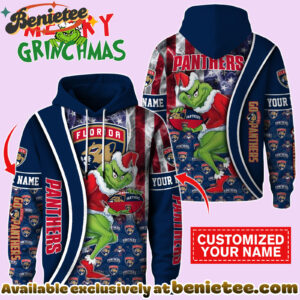 Florida Panthers x The Grinch Christmas Hockey Hoodie Limited Edition-3D Unisex Hoodie