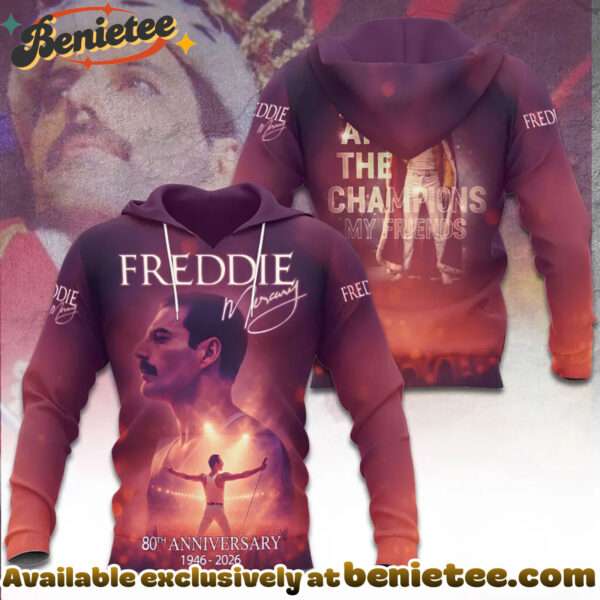 Freddie Mercury 80th Anniversary 3D Apparel Shirt, Hoodie, Sweatshirt - Ver 5