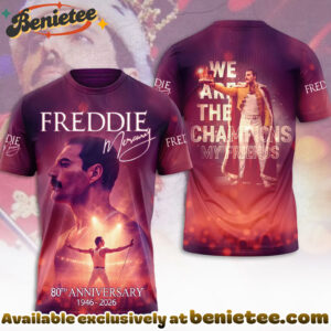 Freddie Mercury 80th Anniversary 3D Apparel Shirt, Hoodie, Sweatshirt - Ver 5
