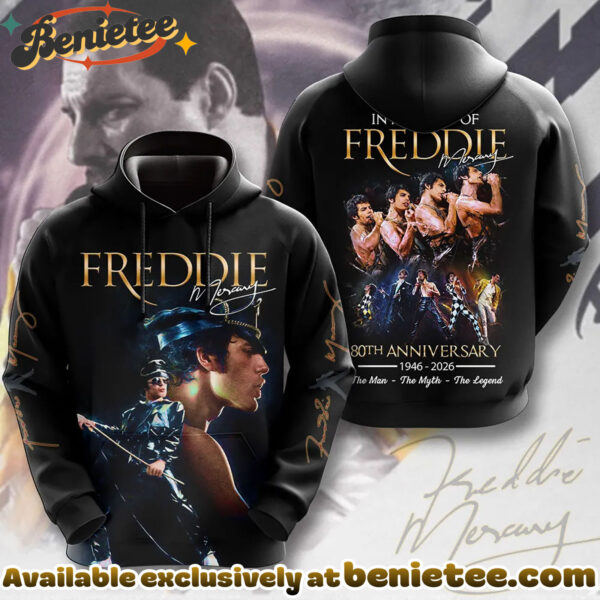 Freddie Mercury 80th Anniversary 3D Apparel Shirt, Hoodie, Sweatshirt - Ver 2