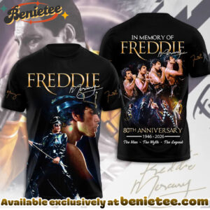 Freddie Mercury 80th Anniversary 3D Apparel Shirt, Hoodie, Sweatshirt - Ver 2