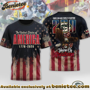 Green Bay Packers Premium NFL 250th Anniversary Of America 3D Shirt, Hoodie, Sweatshirt