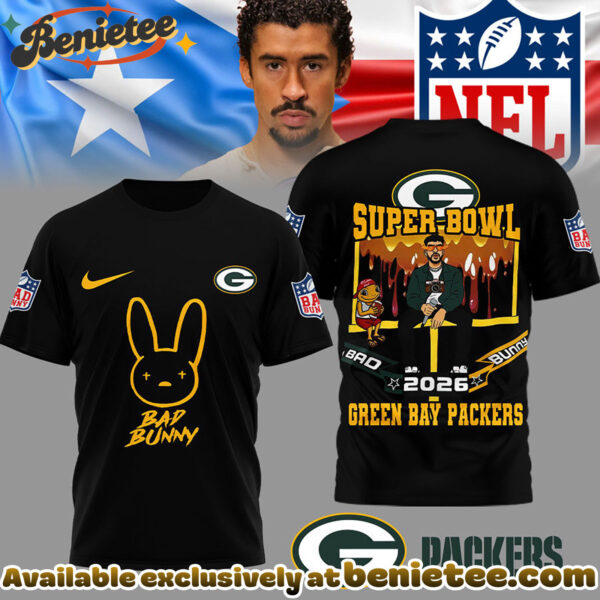 Green Bay Packers Premium NFL Bad Bunny Super Bowl 3D Shirt, Hoodie, Sweatshirt