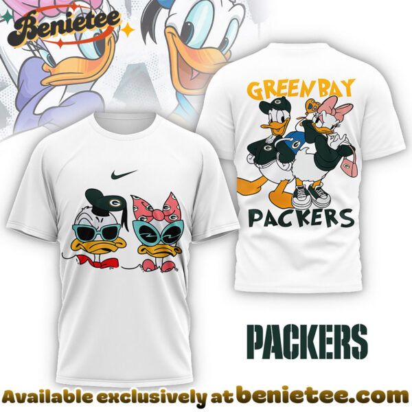 Green Bay Packers Premium NFL Donald And Daisy 3D Tshirt, Sweatshirt, Hoodie