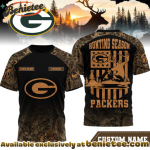 Green Bay Packers Premium NFL Hunting Season 3D Shirt