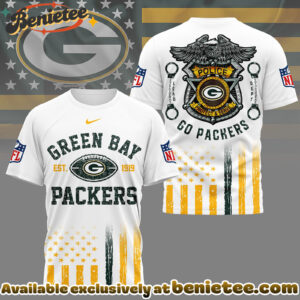 Green Bay Packers Premium NFL Law Enforcement Tribute 3D Shirt