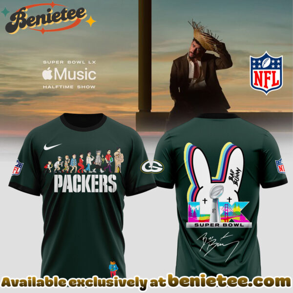 Green Bay Packers x Bad Bunny Super Bowl Limited Edition Tshirt, Sweatshirt, Hoodie