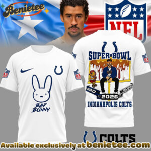 Indianapolis Colts Premium NFL Bad Bunny Super Bowl 3D Shirt, Hoodie, Sweatshirt