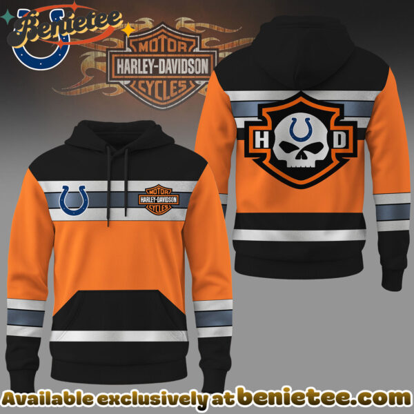 Indianapolis Colts Premium NFL Harley-Davidson High Visibility 3D Hoodie, Sweatshirt, Tshirt