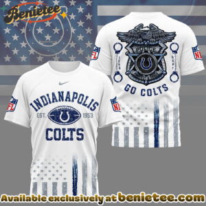 Indianapolis Colts Premium NFL Law Enforcement Tribute 3D Shirt
