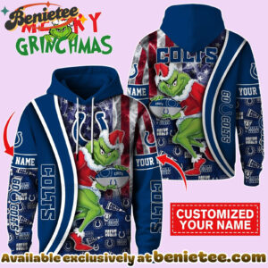 Indianapolis Colts x The Grinch Christmas Football Hoodie Limited Edition-3D Unisex Hoodie