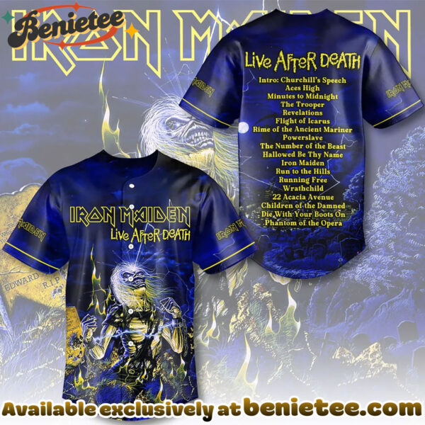 Iron Maiden Life After Death Baseball Jersey
