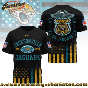 Jacksonville Jaguars Premium NFL Law Enforcement Tribute 3D Shirt