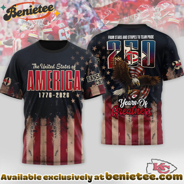 Kansas City Chiefs Premium NFL 250th Anniversary Of America 3D Shirt, Hoodie, Sweatshirt