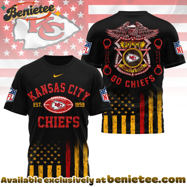 Kansas City Chiefs Premium NFL Law Enforcement Tribute 3D Shirt