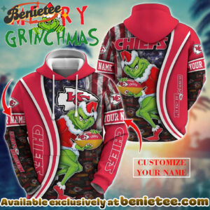 Kansas City Chiefs x The Grinch Christmas Football Hoodie Limited Edition-3D Unisex Hoodie