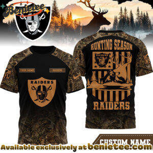 Las Vegas Raiders Premium NFL Hunting Season 3D Shirt