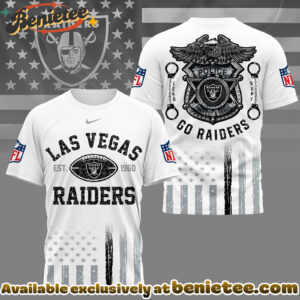 Las Vegas Raiders Premium NFL Law Enforcement Tribute 3D Shirt