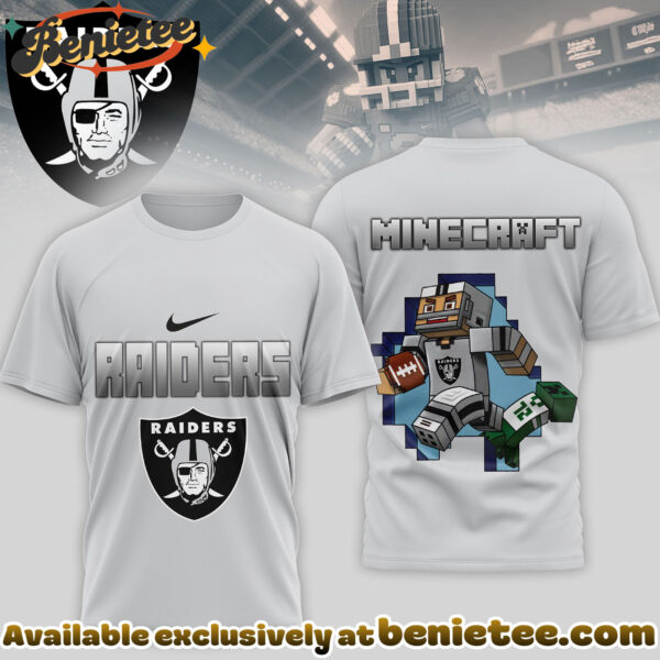 Las Vegas Raiders Premium NFL Minecraft 3D Shirt