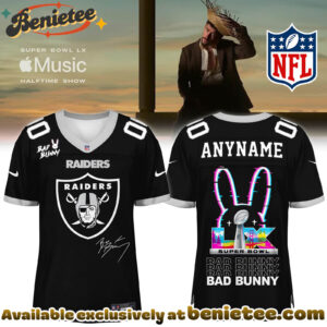 Las Vegas Raiders x Bad Bunny Super Bowl Football Jersey Limited Edition