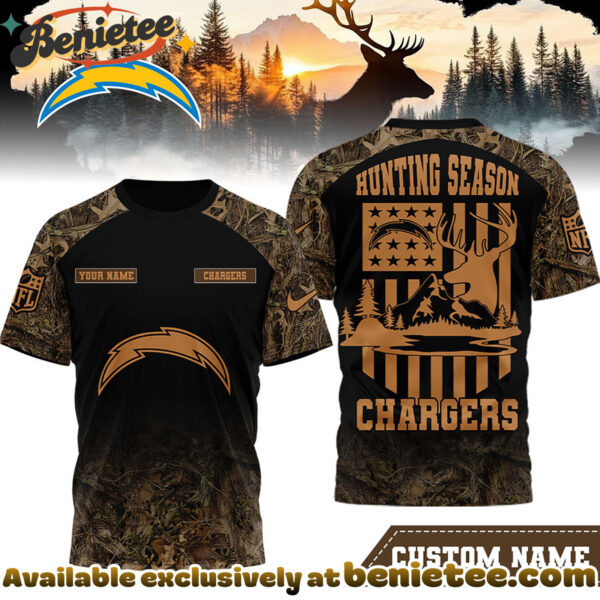 Los Angeles Chargers Premium NFL Hunting Season 3D Shirt
