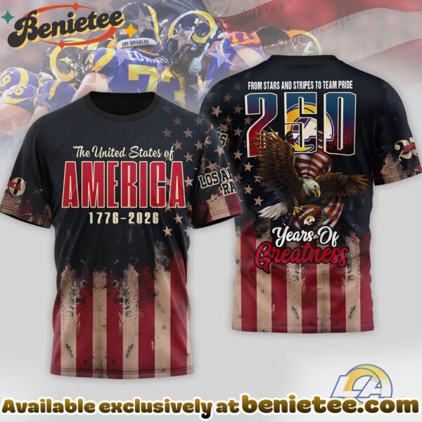 Los Angeles Rams Premium NFL 250th Anniversary Of America 3D Shirt, Hoodie, Sweatshirt
