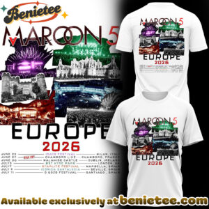 Maroon 5 - Europe Tour 2026 Collection Hoodie, Tshirt, Sweatshirt - Ver 9
