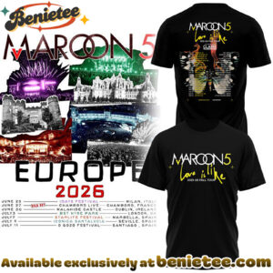 Maroon 5 - Europe Tour 2026 Collection Hoodie, Tshirt, Sweatshirt - Ver 10