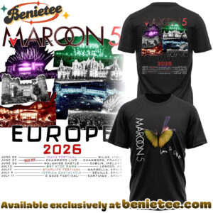 Maroon 5 - Europe Tour 2026 Collection Hoodie, Tshirt, Sweatshirt - Ver 16