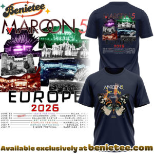Maroon 5 - Europe Tour 2026 Collection Hoodie, Tshirt, Sweatshirt - Ver 15