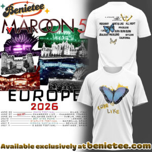Maroon 5 - Europe Tour 2026 Collection Hoodie, Tshirt, Sweatshirt - Ver 14