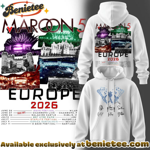 Maroon 5 - Europe Tour 2026 Collection Hoodie, Tshirt, Sweatshirt - Ver 7