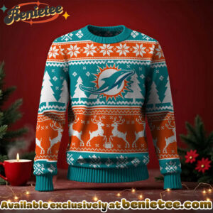 Miami Dolphins 2025 Christmas New Ugly Sweatshirt, All Team NFL