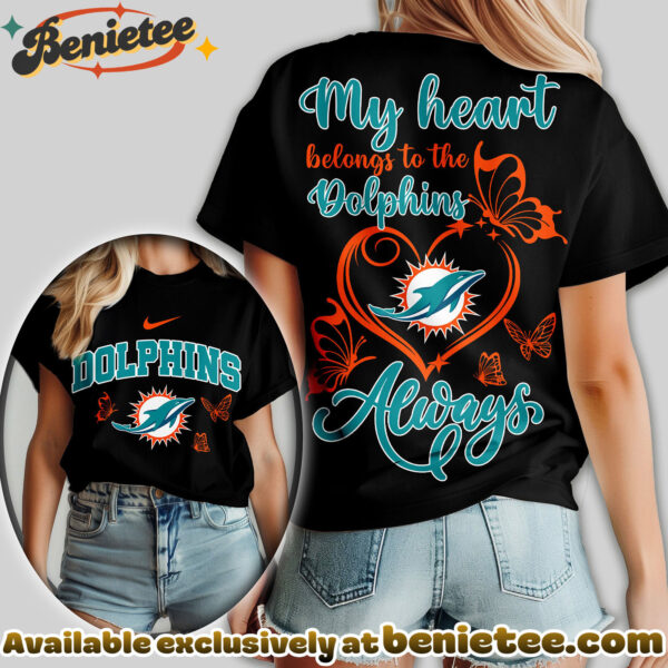 Miami Dolphins Premium NFL Butterfly Women Shirt, Hoodie, Sweatshirt