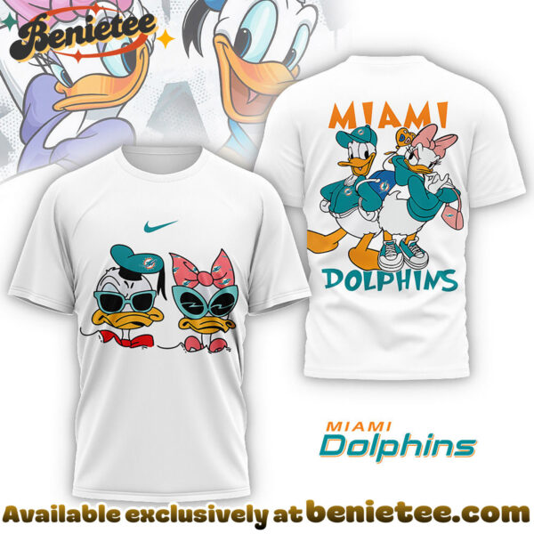 Miami Dolphins Premium NFL Donald And Daisy 3D Tshirt, Sweatshirt, Hoodie