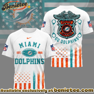 Miami Dolphins Premium NFL Law Enforcement Tribute 3D Shirt