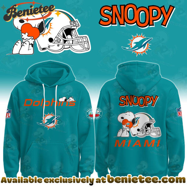 Miami Dolphins x Snoopy Hoodie, Sweatshirt, T-shirt Limited Edition - Selling Out Fast