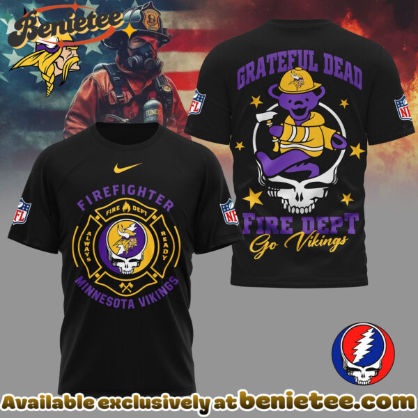 Minnesota Vikings Premium NFL Grateful Dead Firefighter 3D Shirt, Hoodie, Sweatshirt