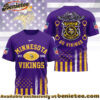 Minnesota Vikings Premium NFL Law Enforcement Tribute 3D Shirt